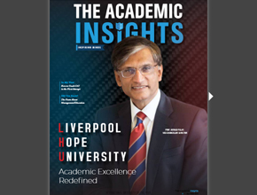 Front cover of a magazine article with the Vice Chancellor on full display
